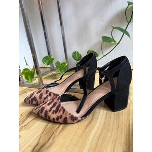 Kelly & Katie women’s size 8 cheetah and black pointed heels